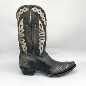 Old Gringo Womens 12 B Butterfly Distressed Leather Western Cowboy Boots Black
